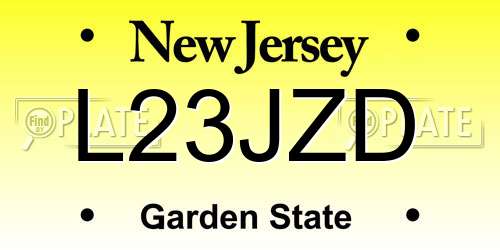 L23JZD New Jersey License Plate