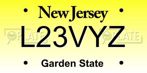 L23VYZ New Jersey License Plate