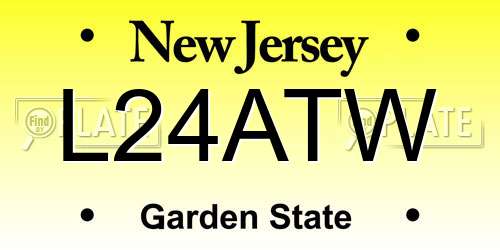 L24ATW New Jersey License Plate
