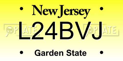 L24BVJ New Jersey License Plate