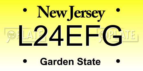 L24EFG New Jersey License Plate
