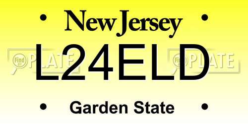 L24ELD New Jersey License Plate