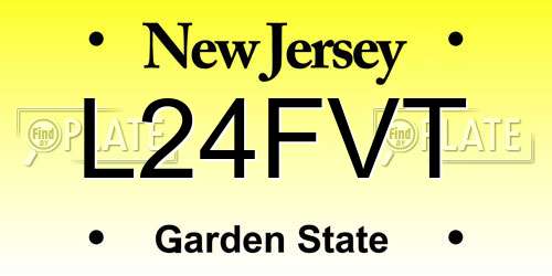 L24FVT New Jersey License Plate