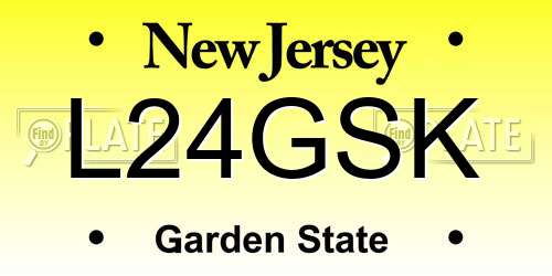 L24GSK New Jersey License Plate