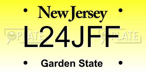 L24JFF New Jersey License Plate