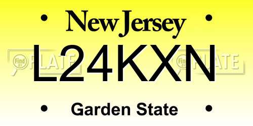 L24KXN New Jersey License Plate