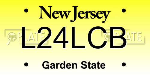 L24LCB New Jersey License Plate