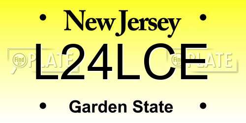 L24LCE New Jersey License Plate