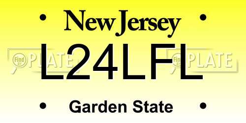 L24LFL New Jersey License Plate