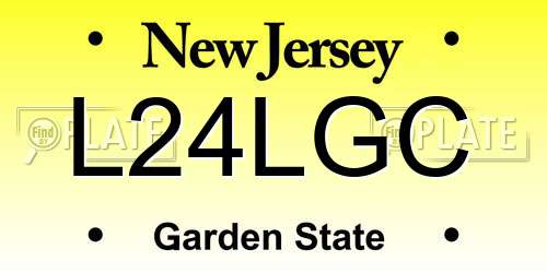 L24LGC New Jersey License Plate