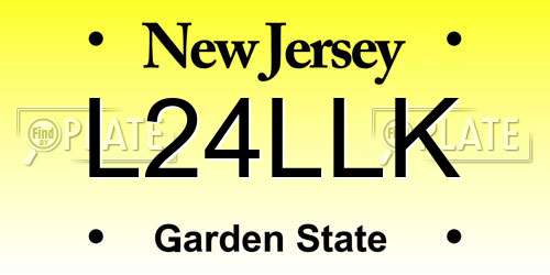 L24LLK New Jersey License Plate
