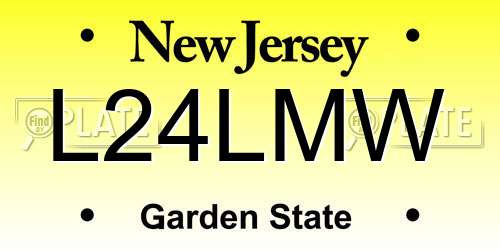 L24LMW New Jersey License Plate