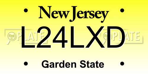 L24LXD New Jersey License Plate
