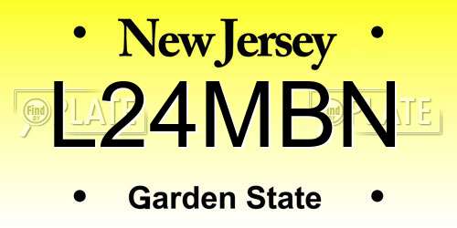 L24MBN New Jersey License Plate