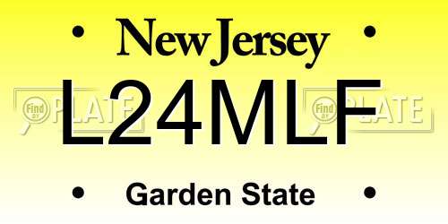 L24MLF New Jersey License Plate