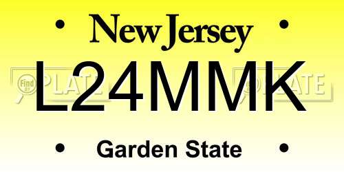 L24MMK New Jersey License Plate