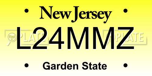 L24MMZ New Jersey License Plate