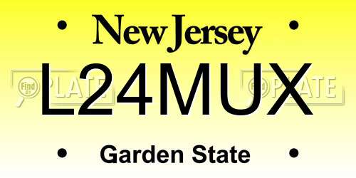 L24MUX New Jersey License Plate