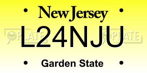 L24NJU New Jersey License Plate