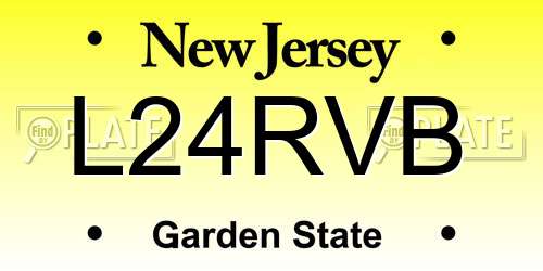 L24RVB New Jersey License Plate