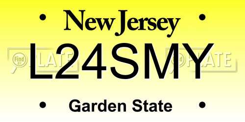 L24SMY New Jersey License Plate