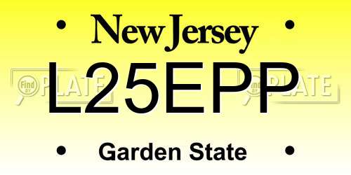 L25EPP New Jersey License Plate
