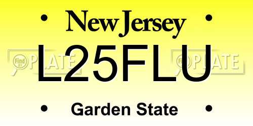 L25FLU New Jersey License Plate