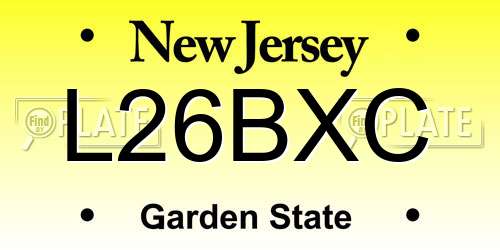 L26BXC New Jersey License Plate