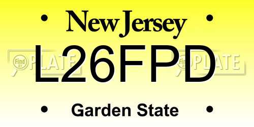 L26FPD New Jersey License Plate