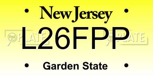 L26FPP New Jersey License Plate