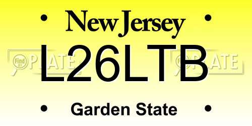 L26LTB New Jersey License Plate
