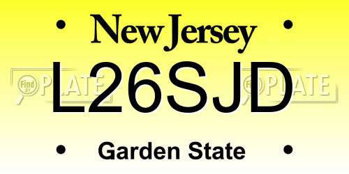 L26SJD New Jersey License Plate