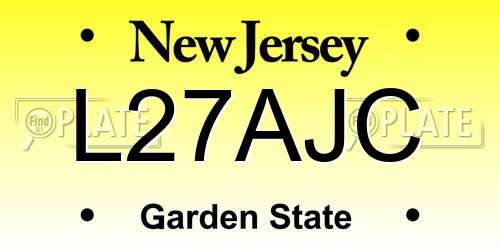L27AJC New Jersey License Plate