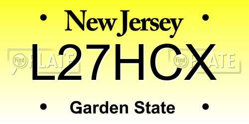 L27HCX New Jersey License Plate