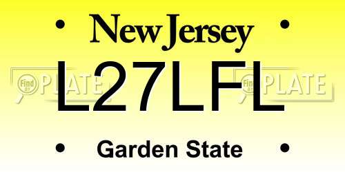 L27LFL New Jersey License Plate