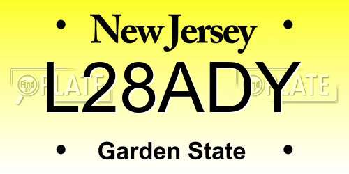 L28ADY New Jersey License Plate
