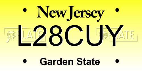 L28CUY New Jersey License Plate