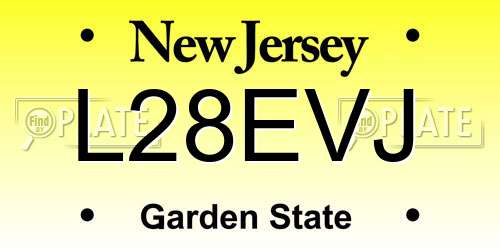 L28EVJ New Jersey License Plate