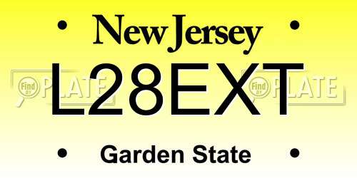 L28EXT New Jersey License Plate