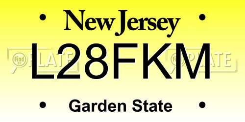 L28FKM New Jersey License Plate