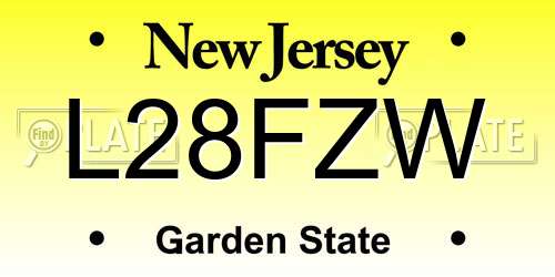 L28FZW New Jersey License Plate