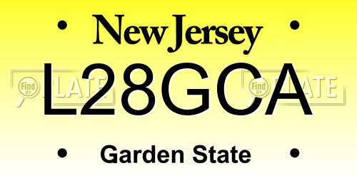 L28GCA New Jersey License Plate