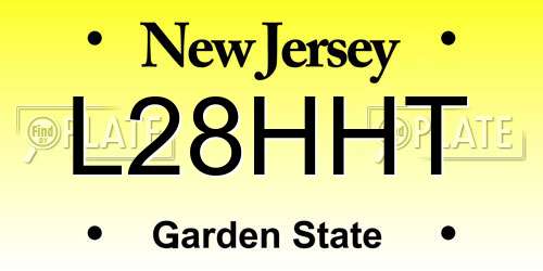 L28HHT New Jersey License Plate