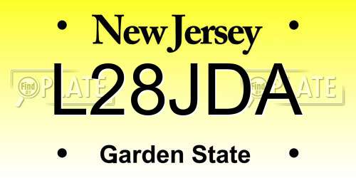 L28JDA New Jersey License Plate