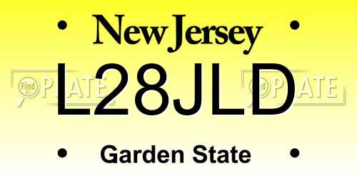 L28JLD New Jersey License Plate