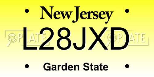 L28JXD New Jersey License Plate
