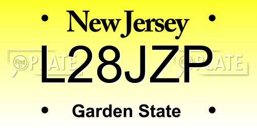 L28JZP New Jersey License Plate