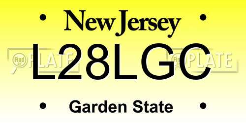 L28LGC New Jersey License Plate