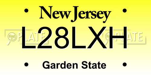 L28LXH New Jersey License Plate