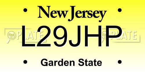 L29JHP New Jersey License Plate